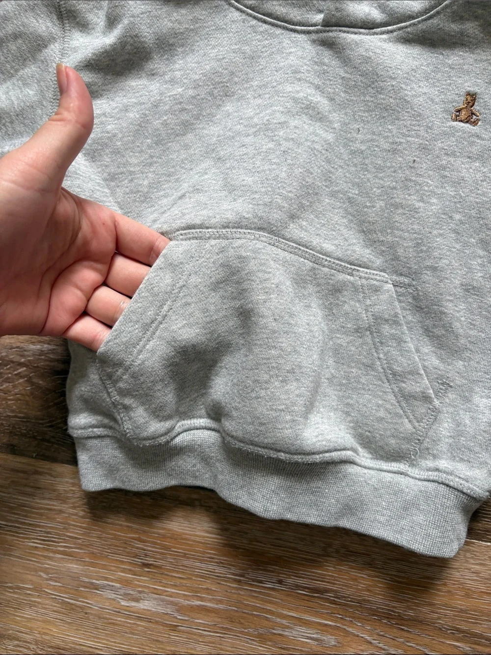 GAP Light Heather Gray Kids Hooded Sweatshirt